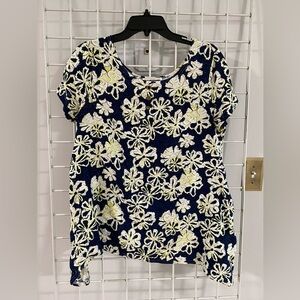 Mischa top large floral print casual women’s shirt skeeve
